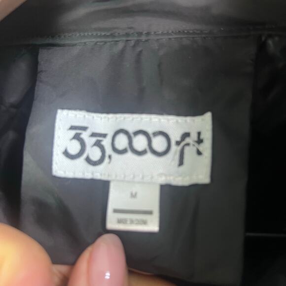 NWT 33,000 FT Outdoor Hiking Full Zip Packable Waterproof‎ Jacket Black Sz M - Picture 13 of 13